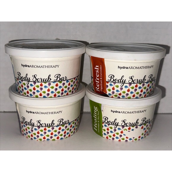HydraAromatherapy Wellness Collection Body Scrub Bar Lot Of 4 Hydra Aromatherapy - Picture 2 of 16